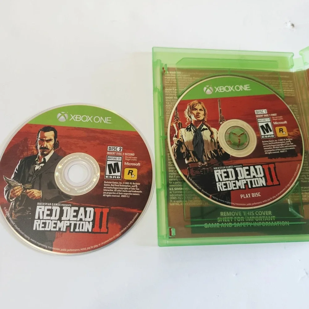 Red Dead Redemption II Xbox One Game Both Disc (Works Tested)